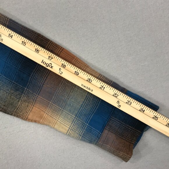 Valor Collective Shirt Men's Large Blue Plaid Hooded Flannel Long Sleeve Button - Picture 13 of 13